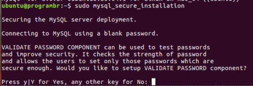 mysql secure installation