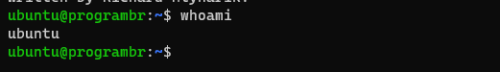 whoami command in linux